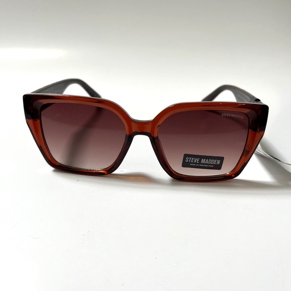 New Original STEVE MADDEN Poppyn Oversized Sunglasses Clear Gradient Acetate main image 5